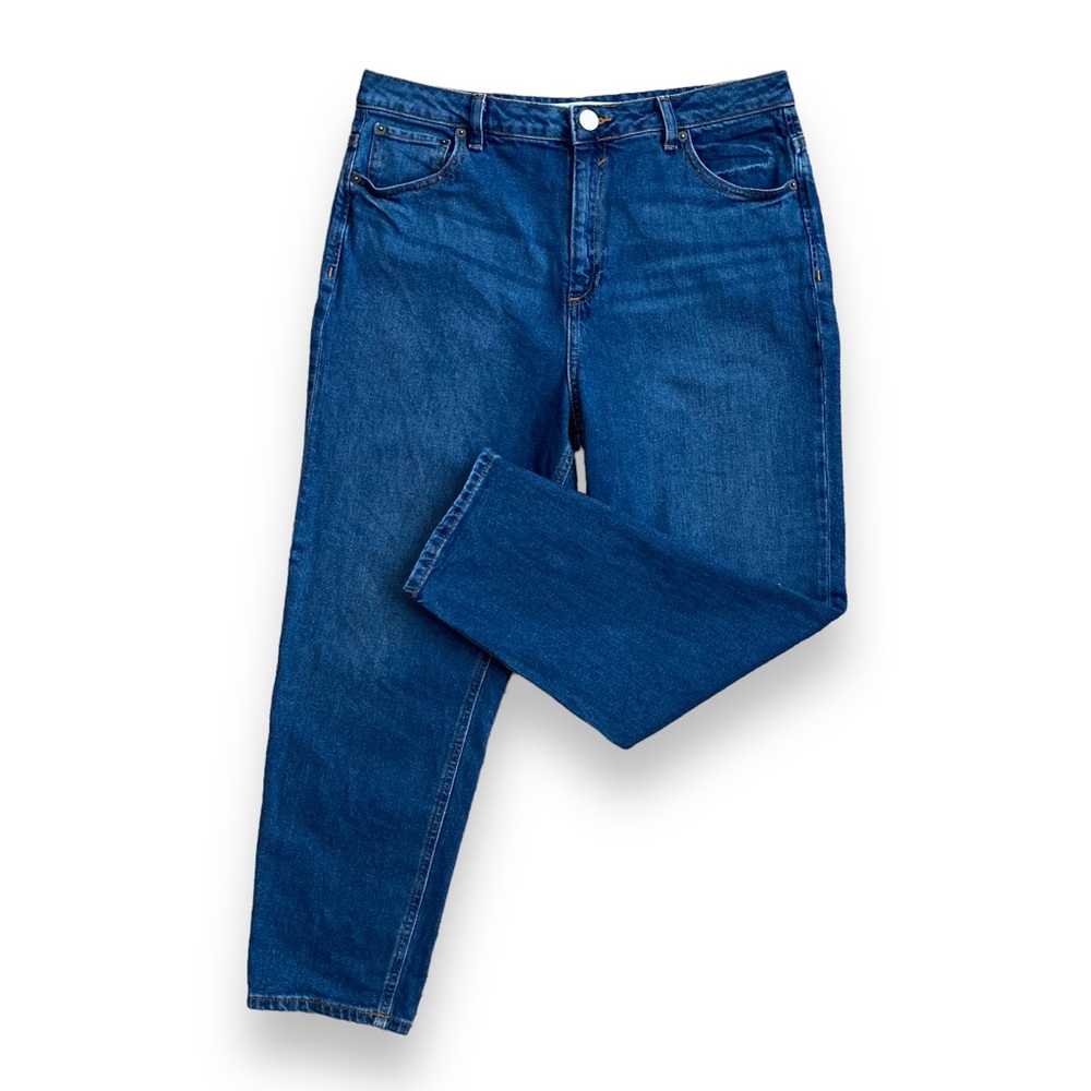 asos denim Women's high rise mom jean tapered ankle, Sz 34/28